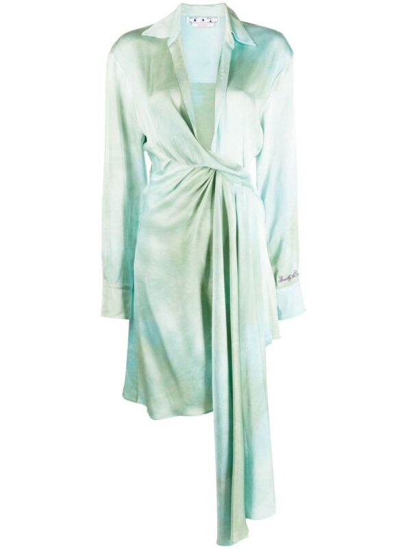 Off-White asymmetric tie-dye dress