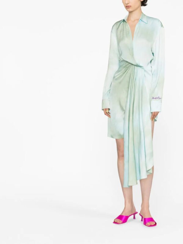 Off-White  asymmetric tie-dye dress - Image 3