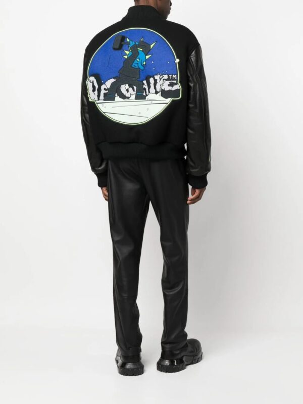 Off-White  Vars Hammer leather bomber jacket - Image 2