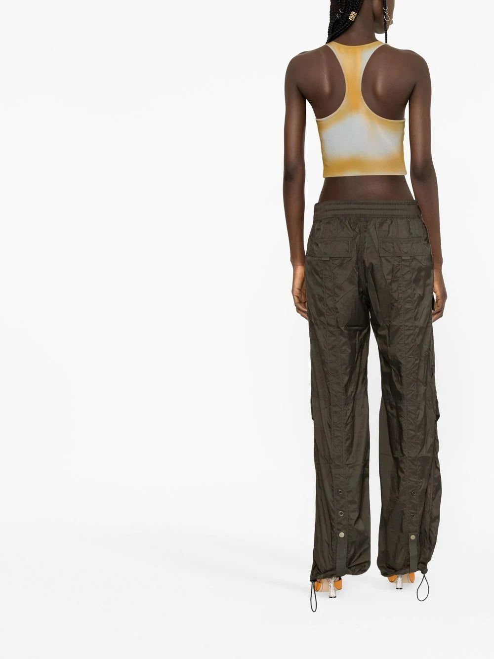 Off-White distressed-effect crop top - Image 3