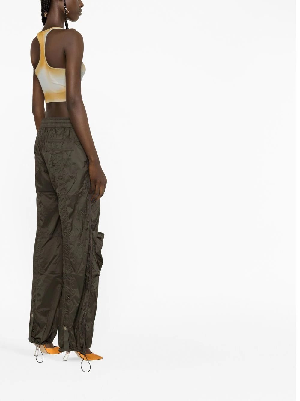 Off-White distressed-effect crop top - Image 4