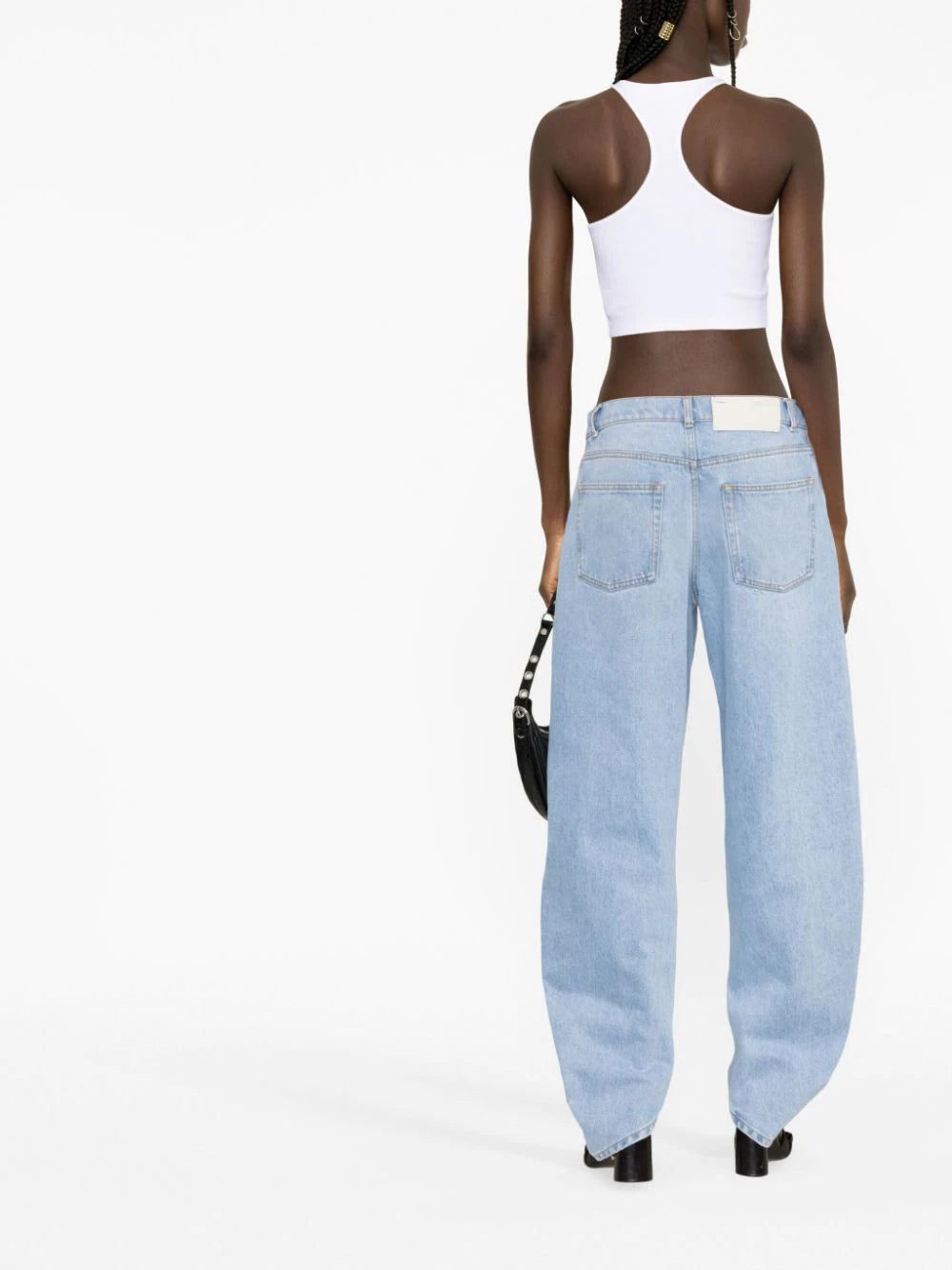 Off-White crystal-embellished logo crop top - Image 4