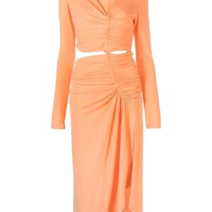 Off-White  cut-out draped dress