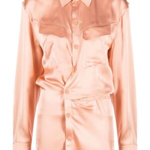 Off-White  twist-detail shirt dress