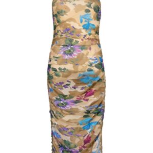 Off-White  camouflage-print mesh dress