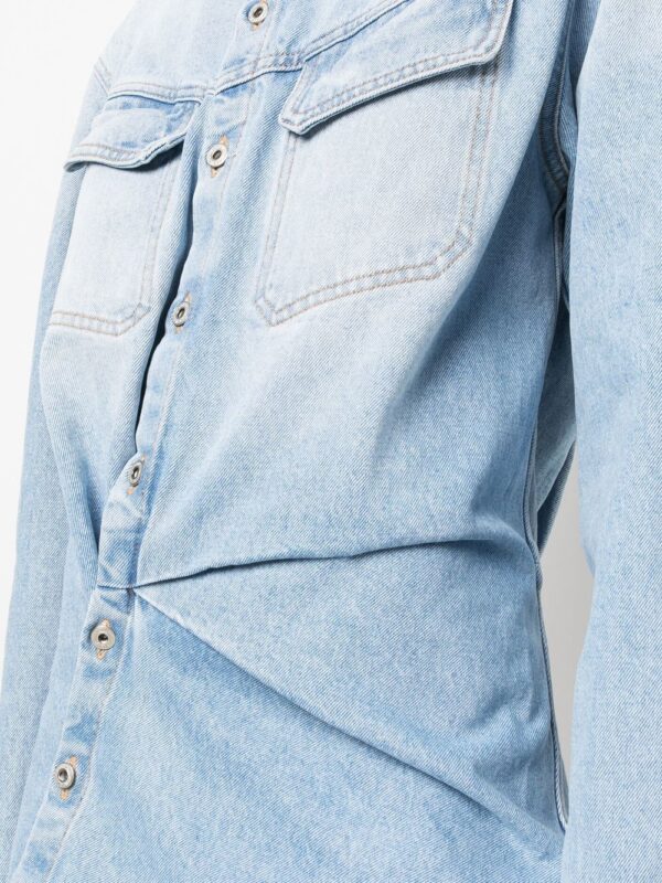 Off-White Toybox asymmetric denim shirt-dress - Image 6