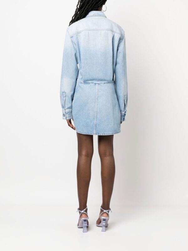 Off-White Toybox asymmetric denim shirt-dress - Image 2
