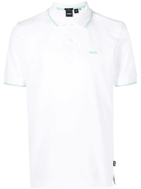 BOSS  logo-print polo shirt