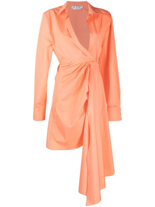 Off-White Bow Tie wrap dress