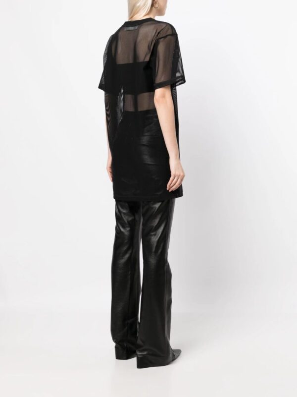 Off-White  logo-print mesh T-shirt dress - Image 4