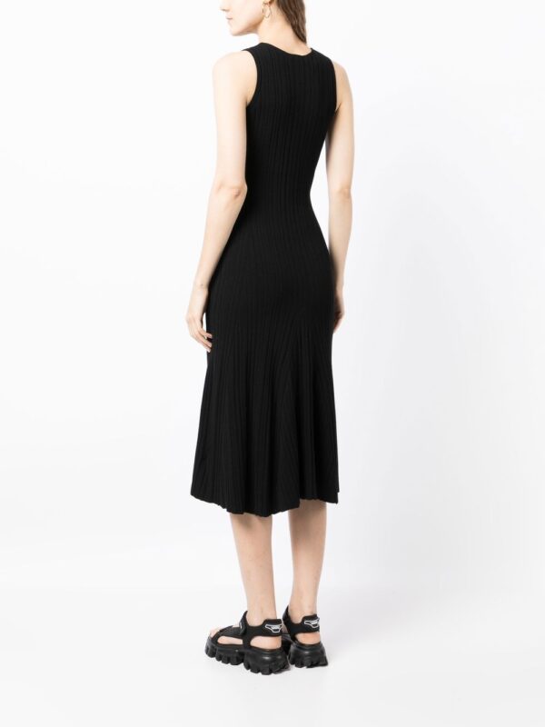 Off-White logo-print ribbed midi dress - Image 4