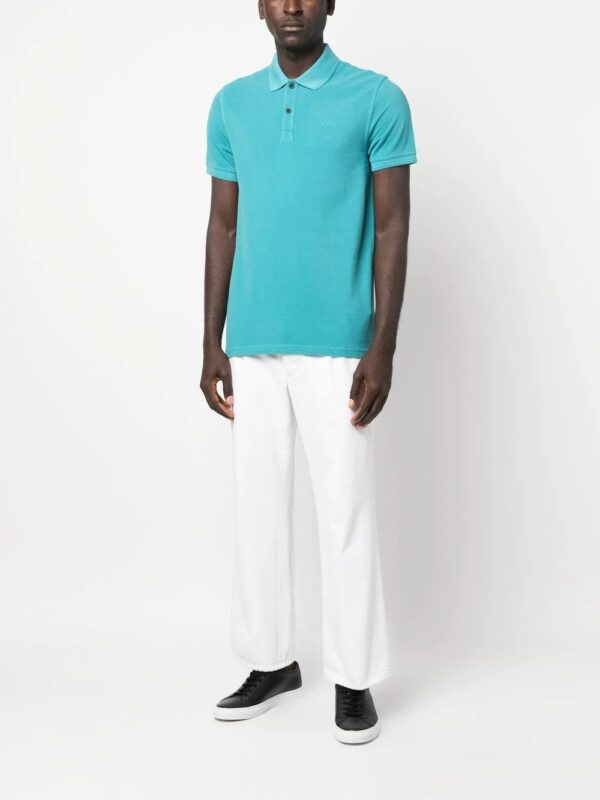BOSS  logo-embossed cotton polo shirt - Image 2