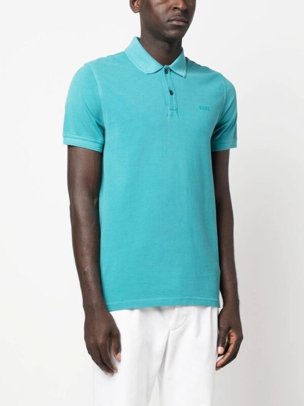 BOSS  logo-embossed cotton polo shirt - Image 4
