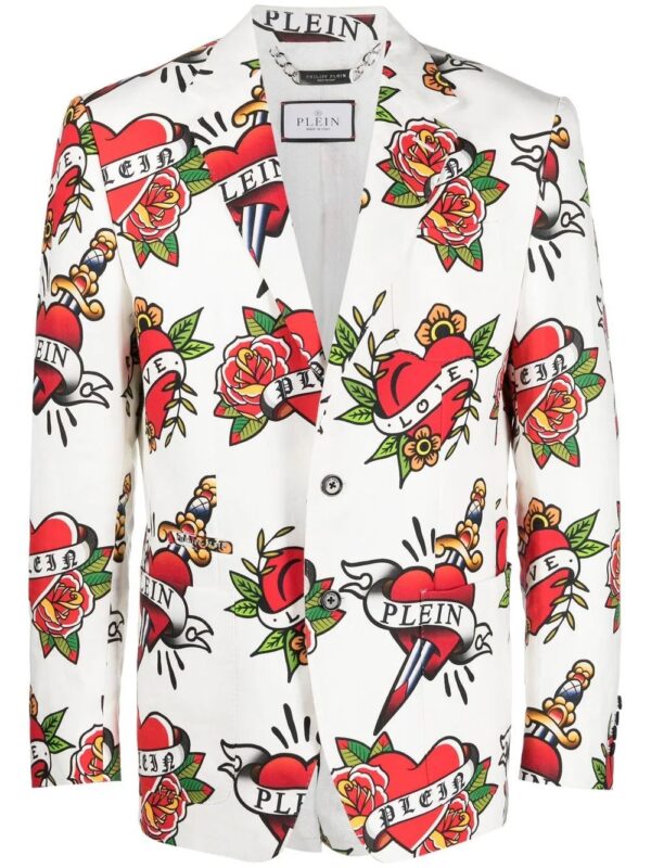 Philipp Plein  logo-print blazer