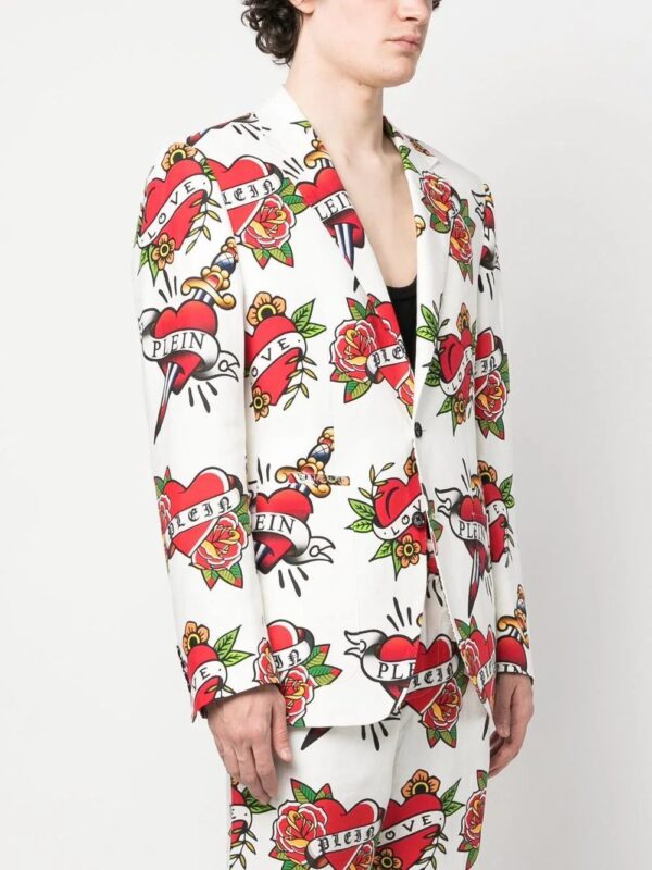 Philipp Plein  logo-print blazer - Image 3