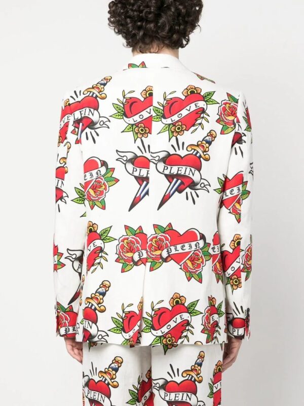Philipp Plein  logo-print blazer - Image 4