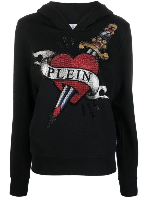 Philipp Plein  crystal-embellished logo hoodie