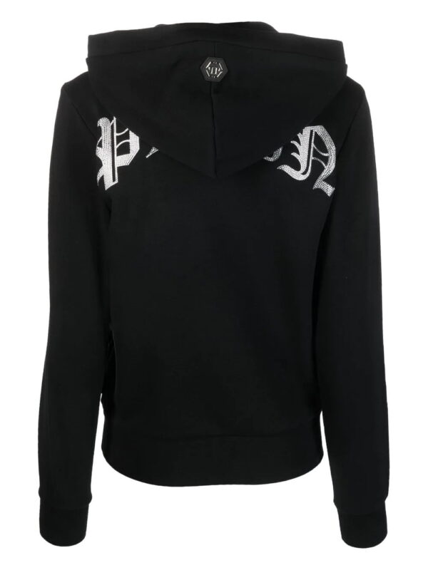 Philipp Plein  crystal-embellished logo hoodie - Image 2