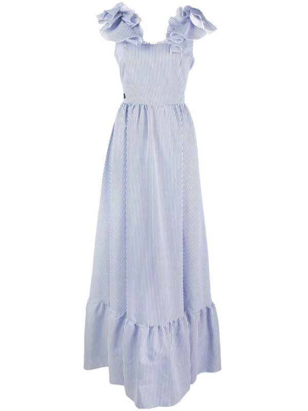 Philipp Plein ruffle detail maxi dress