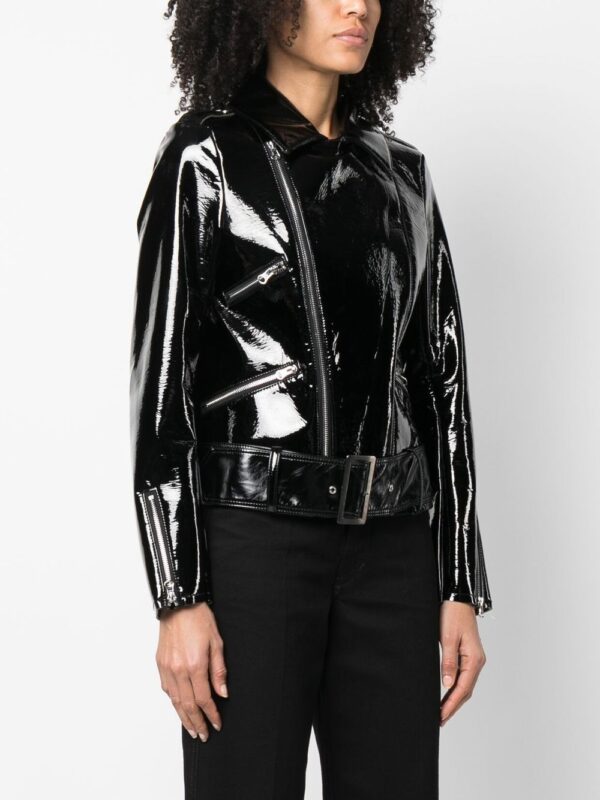 Philipp Plein  glossy faux leather jacket - Image 3