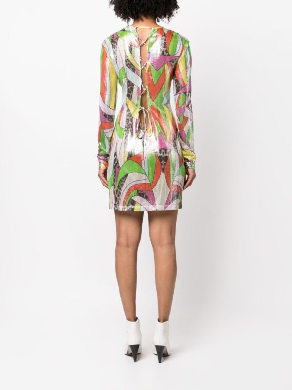 Philipp Plein mix-print knitted minidress - Image 4