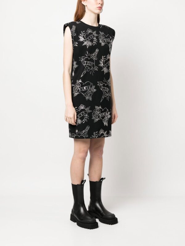 Philipp Plein graphic-print sleeveless mini dress - Image 3