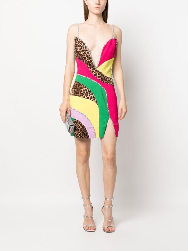 Philipp Plein patchwork mini dress