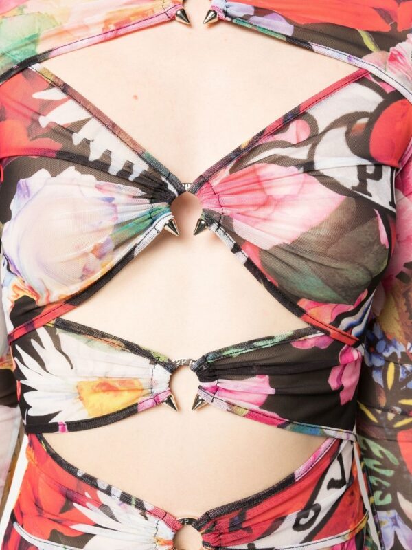 Philipp Plein Love Flowers midi dress - Image 5