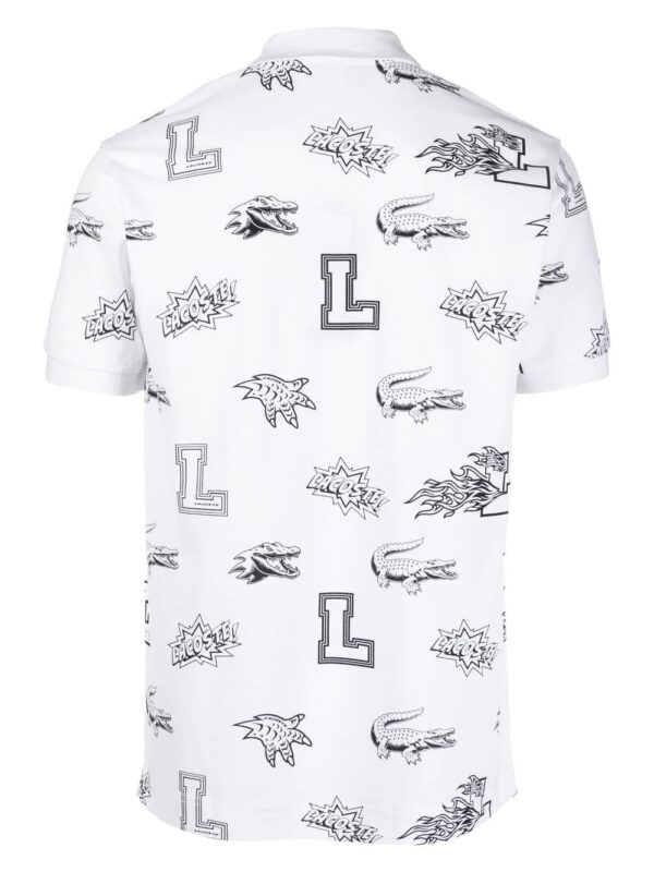 Lacoste custom logo-print polo shirt - Image 2