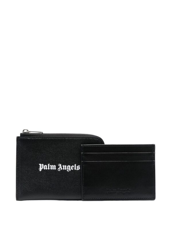Palm Angels logo-print zip-fastening wallet