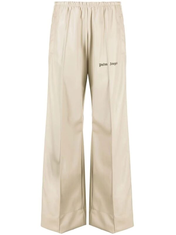 Palm Angels  faux-leather wide-leg track pants
