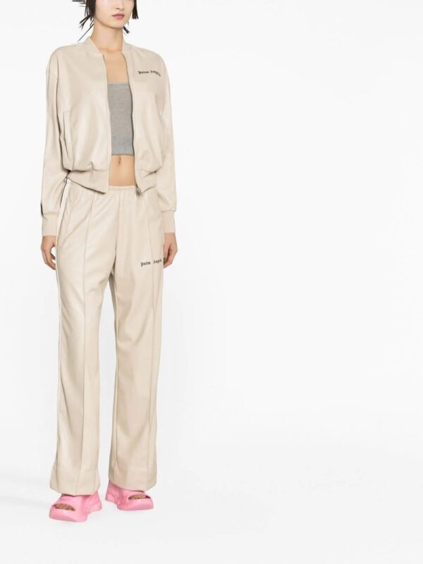 Palm Angels  faux-leather wide-leg track pants - Image 2