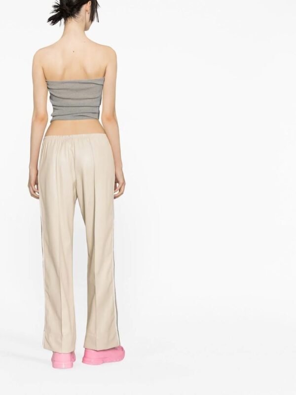 Palm Angels  faux-leather wide-leg track pants - Image 4