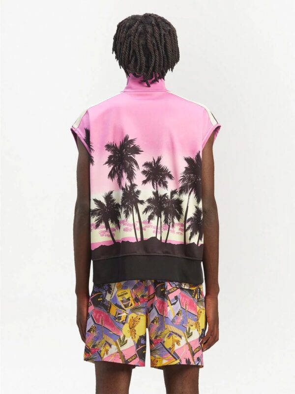 Palm Angels  sunset-print striped track gilet - Image 4