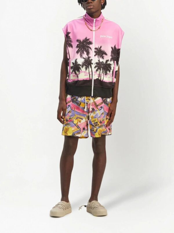 Palm Angels  sunset-print striped track gilet - Image 2