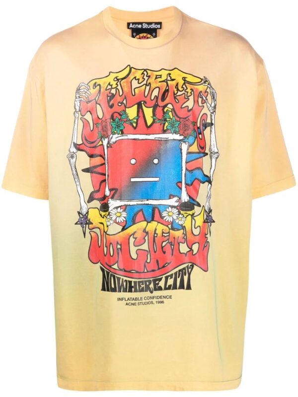 Acne Studios  graphic-print stretch-cotton T-shirt