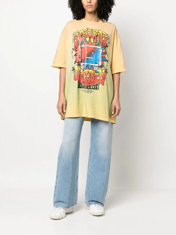 Acne Studios  graphic-print stretch-cotton T-shirt - Image 3
