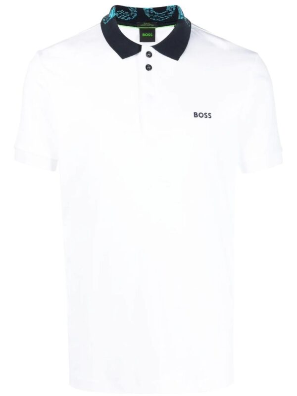 BOSS  embroidered-logo cotton polo shirt