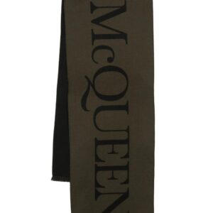 Alexander McQueen  intarsia-knit logo scarf