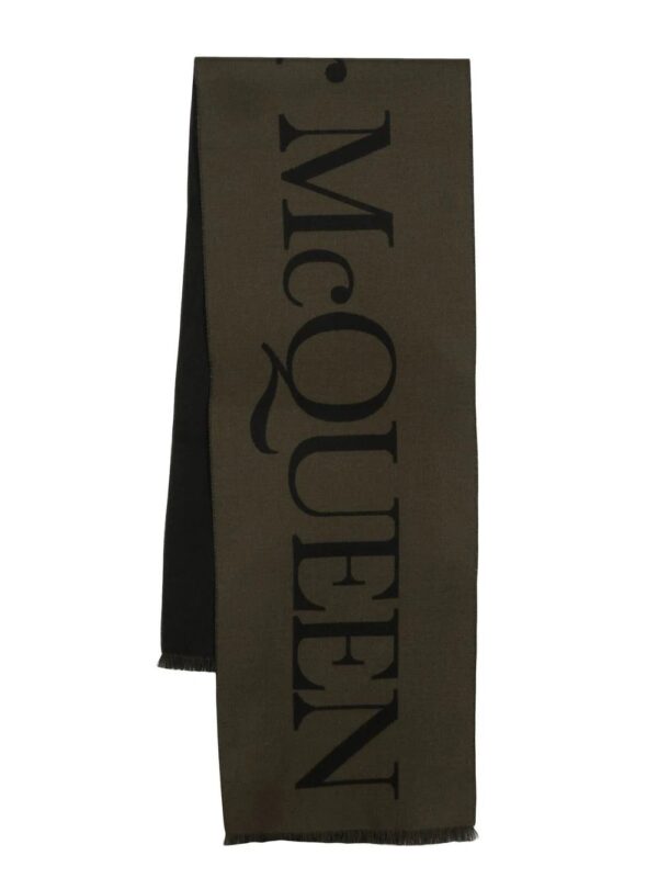 Alexander McQueen  intarsia-knit logo scarf