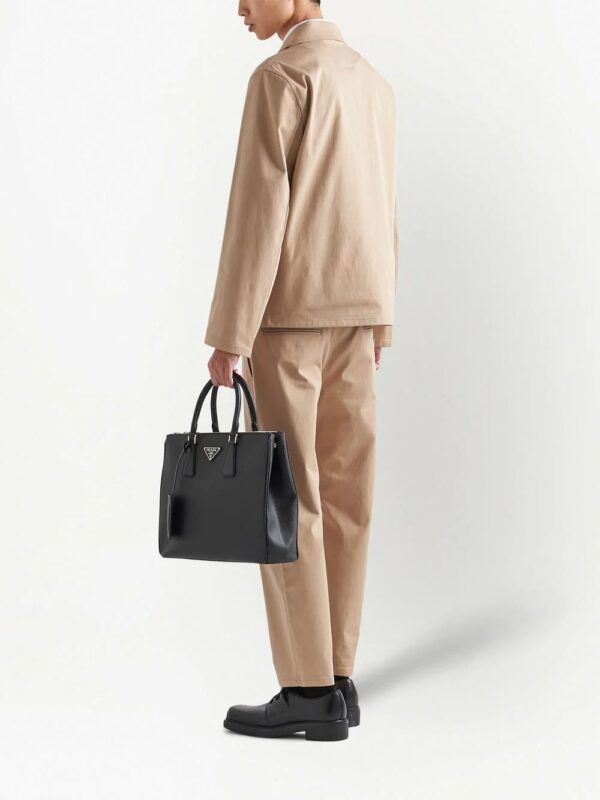 Prada  logo-plaque gabardine jacket - Image 4