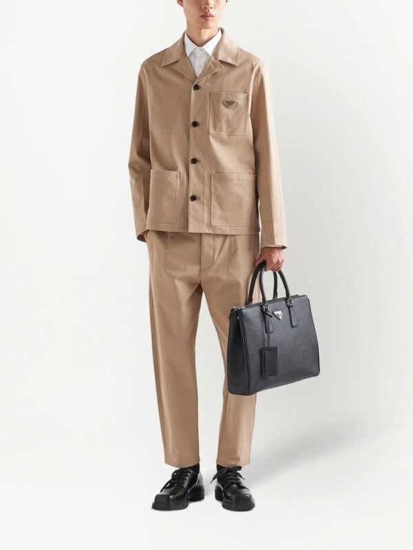 Prada  logo-plaque gabardine jacket - Image 2