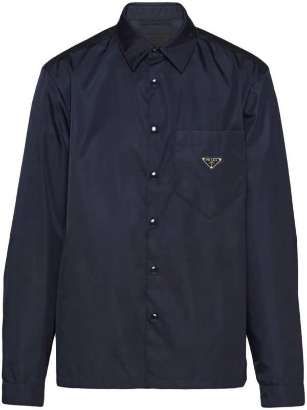 Prada  logo plaque shirt