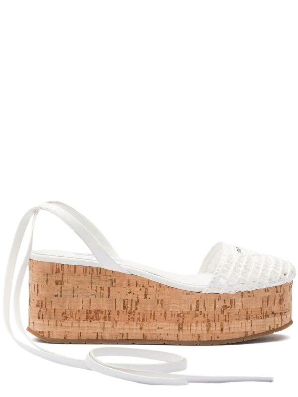 Prada  raffia wedge sandals