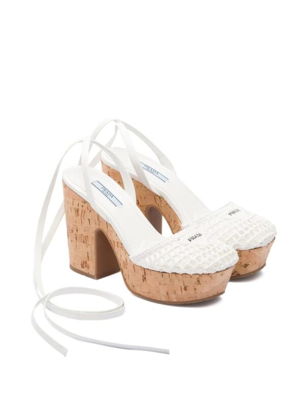 Prada raffia wedge sandals - Image 2