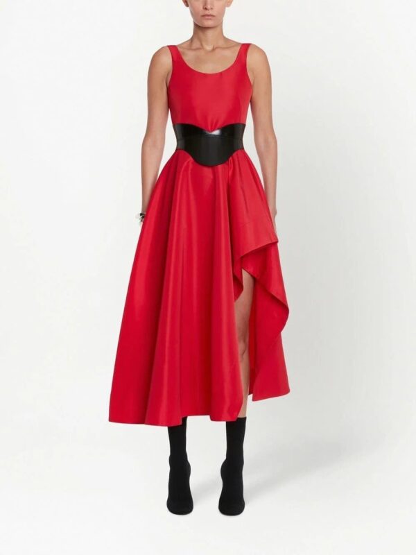 Alexander McQueen  asymmetric draped midi dress - Image 2