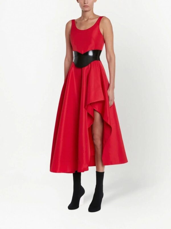 Alexander McQueen  asymmetric draped midi dress - Image 3