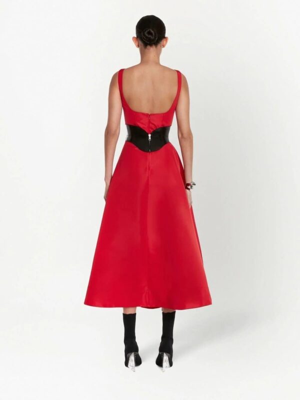 Alexander McQueen  asymmetric draped midi dress - Image 4