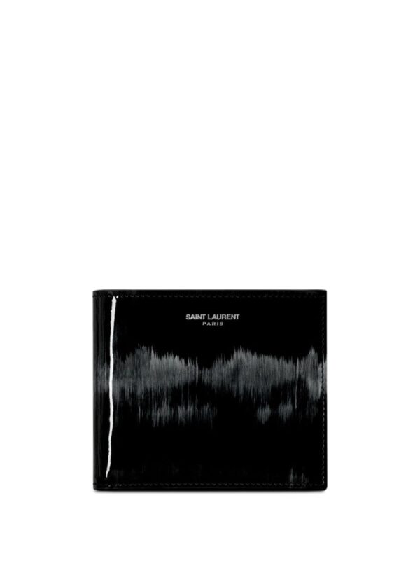 Saint Laurent logo-stamp leather wallet