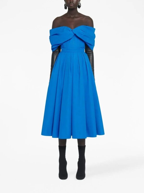 Alexander McQueen  off-shoulder bow-embellished dress - Image 2